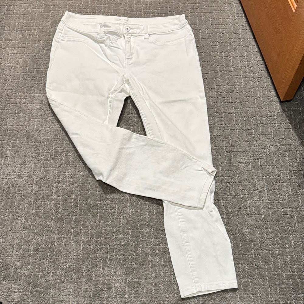 LILA RYAN Women's White Skinny Jeans